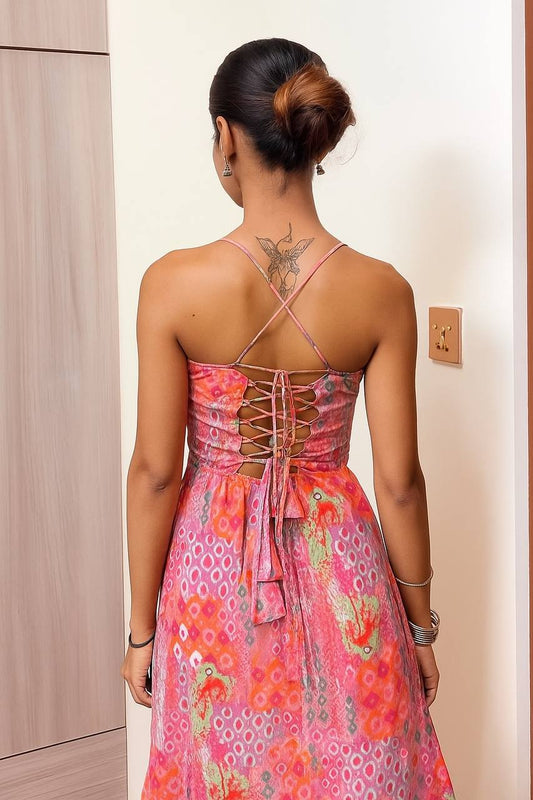 RIHANA SLEEVELESS LONG KURTI